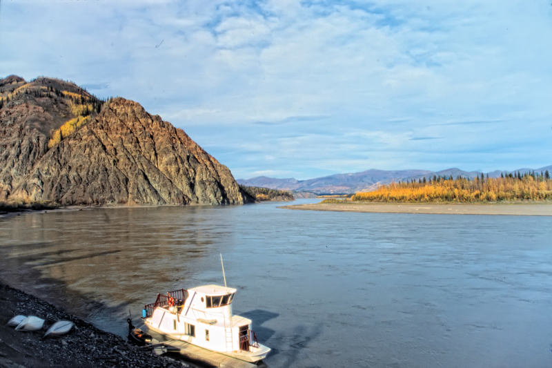 Ferry on the Yukon in Eagle, Alaska